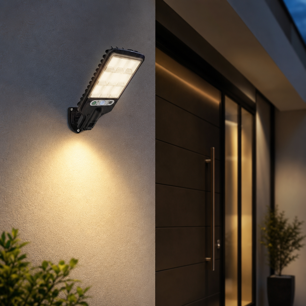 Solar Motion Sensor Light 500 Lumens Wireless – Outdoor, Garden