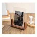 U-Shaped Acrylic & Wood Photo Frame | Modern Minimalist Design – Home Decor, Gift
