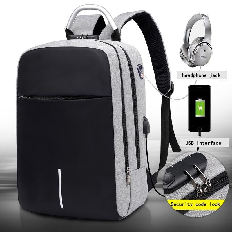 Water-Resistant Anti-Theft Backpack with USB Charging Port – Travel, Commuting