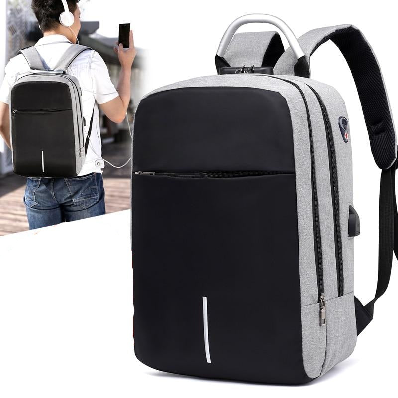 Water-Resistant Anti-Theft Backpack with USB Charging Port – Travel, Commuting