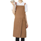 Waterproof Canvas Apron with Split Skirt Design and Pockets – Cooking, Crafting