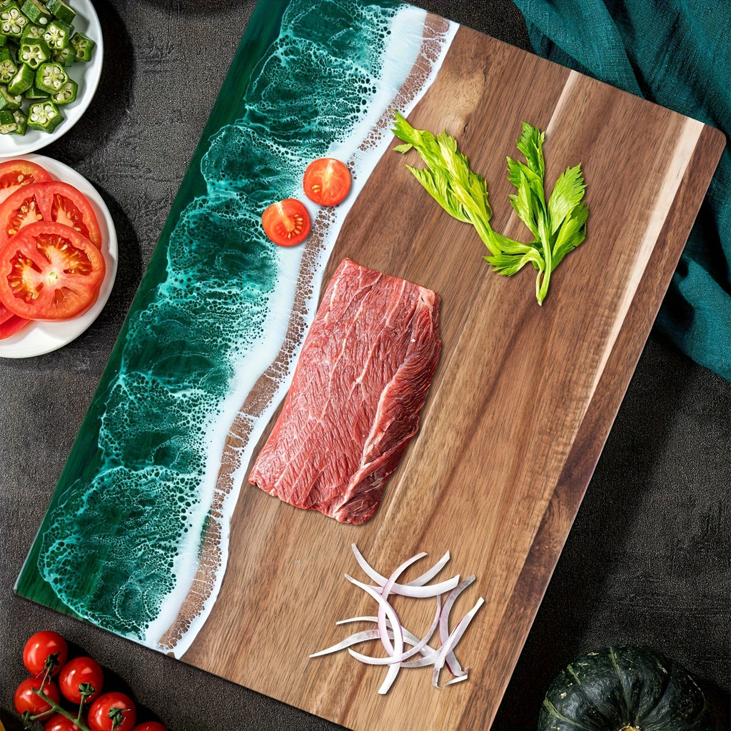 Wave Resin Cutting Board | Acacia Wood – Kitchen, Dining