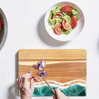 Wave Resin Cutting Board | Acacia Wood – Kitchen, Dining