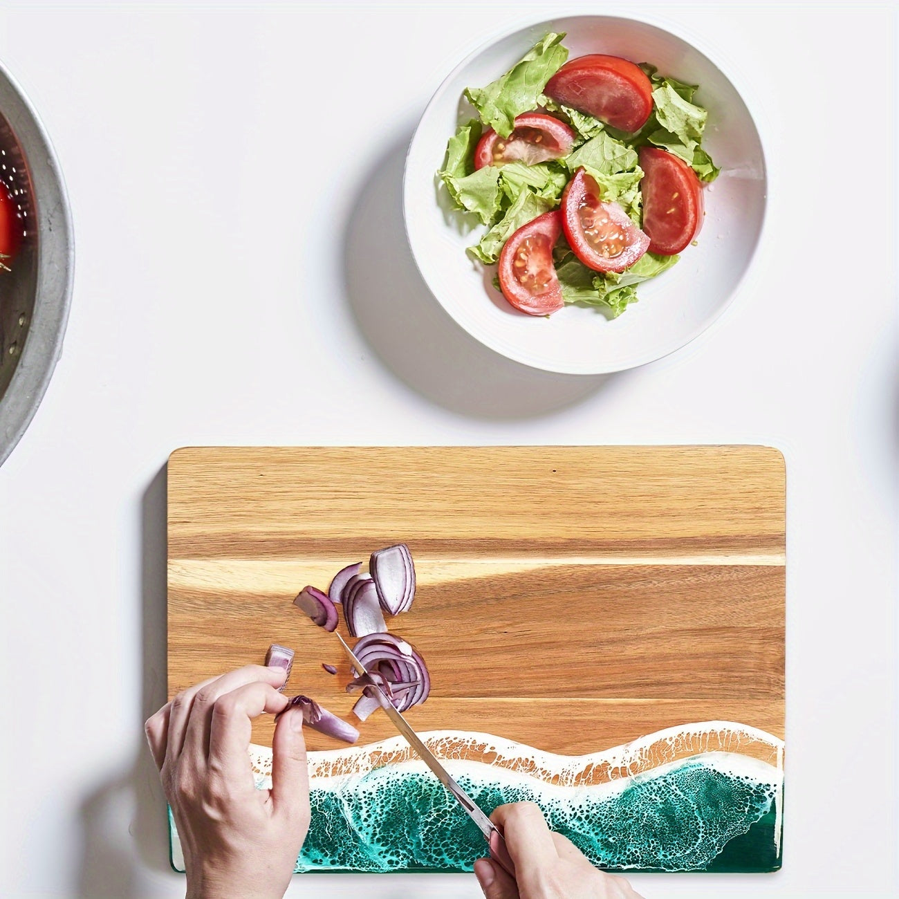 Wave Resin Cutting Board | Acacia Wood – Kitchen, Dining